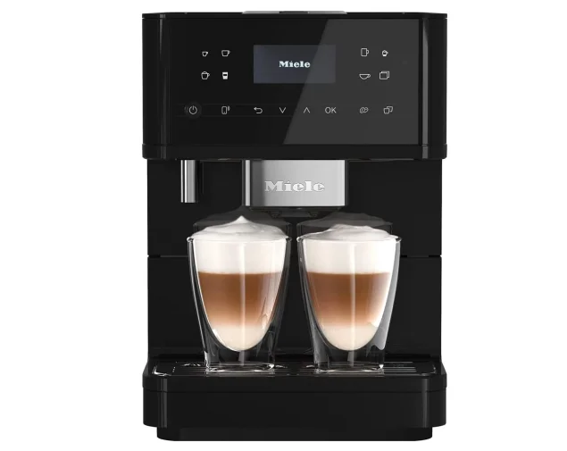 Miele CM 6160 MilkPerfection Kaffeevollautomat – OneTouch for Two, AromaticSystem, 4 Genießerprofile, DoubleShot, WLAN-fähig, LED-Beleuchtung, leichte Reinigung u. v. m. – Obsidianschwarz Besuche den Miele-Store