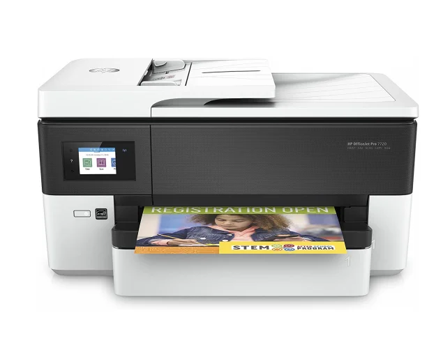 HP OfficeJet Pro 7720 A3-Multifunktionsdrucker (DIN A3, 250 Blatt Papierfach, Drucker, Scanner, Kopierer, Fax, WLAN, Duplex, Airprint) weiß